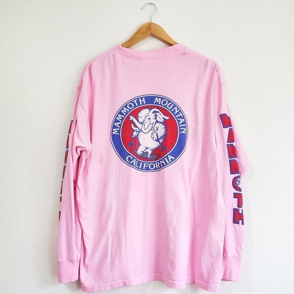 Pink Long Sleeve Spirit Jersey Mammoth Mountain Skiing Oversized Back Printed - Picture 8 of 9